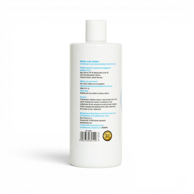 Lubrifiant pe bază de apă MYLOVE Neutral Slide Original, textură mătăsoasă, fără parfum, 500 ml
