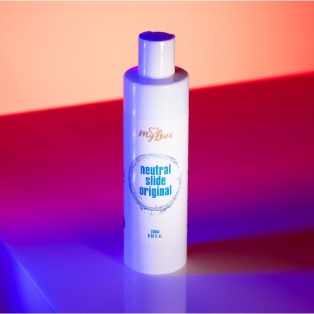 Lubrifiant pe bază de apă MYLOVE Neutral Slide Original, textură mătăsoasă, fără parfum, 250 ml