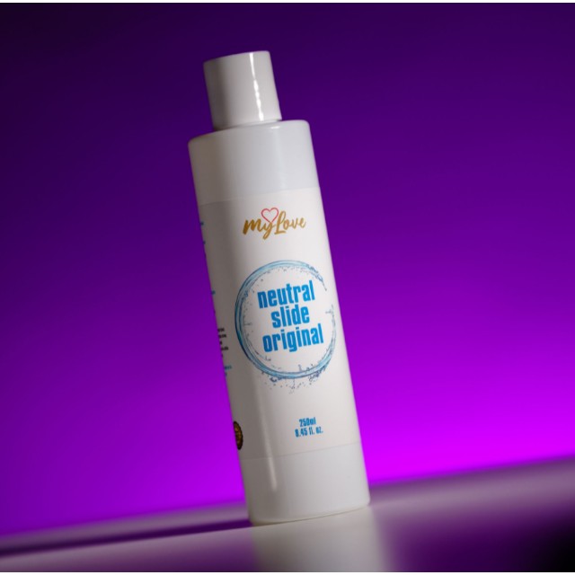 Lubrifiant pe bază de apă MYLOVE Neutral Slide Original, textură mătăsoasă, fără parfum, 250 ml