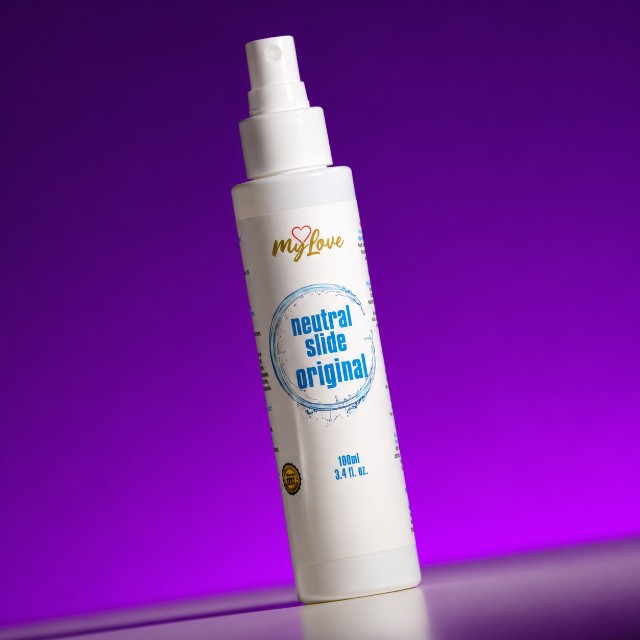 Lubrifiant pe bază de apă MYLOVE Neutral Slide Original, textură mătăsoasă, fără parfum, 100 ml