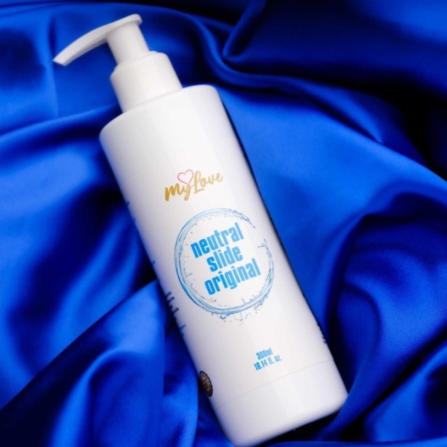 Lubrifiant pe bază de apă MYLOVE Neutral Slide Original, textură mătăsoasă, fără parfum, 300 ml