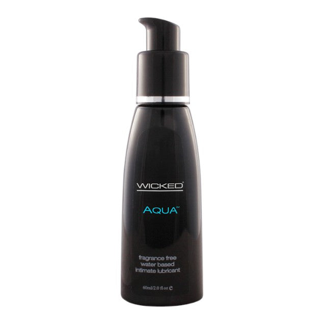 Lubrifiant pe bază de apă WICKED Aqua, formulă inovatoare cu aloe vera, vitamina E și extract de frunză de măslin, 60 ml