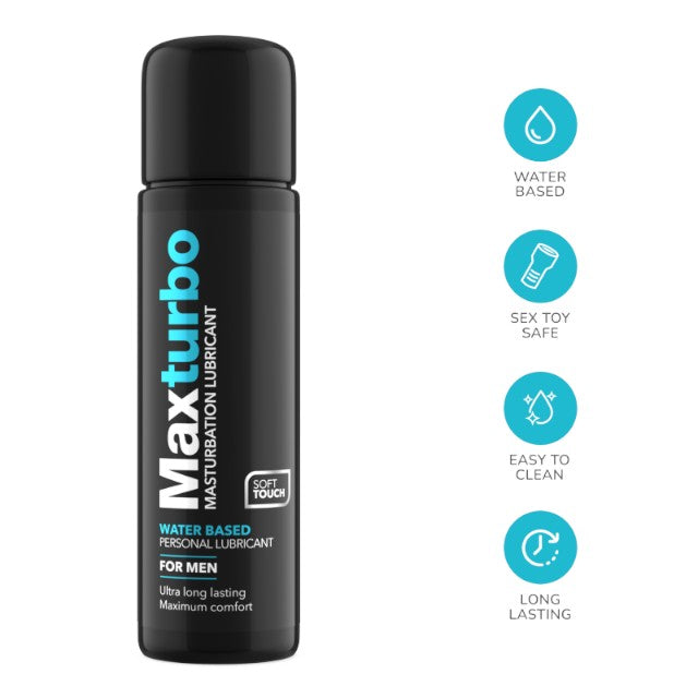 Lubrifiant pentru bărbați MAXTURBO Masturbation Lubricant, pe bază de apă, compatibil cu masturbatoare, 100 ml