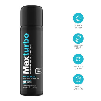 Lubrifiant pentru bărbați MAXTURBO Masturbation Lubricant, pe bază de apă, compatibil cu masturbatoare, 100 ml