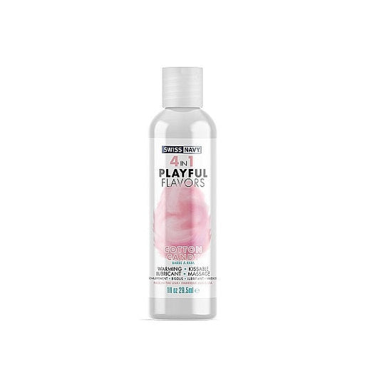 Lubrifiant premium 4 in 1 Swiss Navy, cu aroma de Cotton Candy (vata de zahar), 30 ml