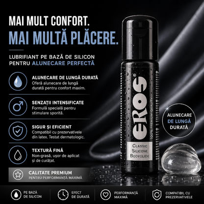 Lubrifiant premium, Eros Classic Silicone, pe bază de silicon, 100 ml