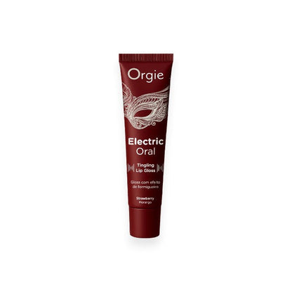 Luciu de buze pentru sex oral ORGIE Electric Oral, cu efect de stimulare, aromă de căpșuni, 10 ml
