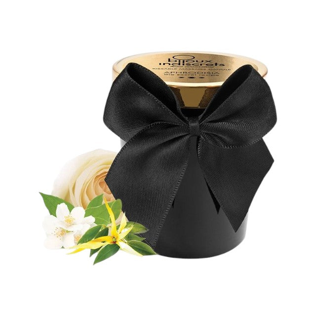 Lumânare pentru masaj BIJOUX INDISCRETS Aphrodisia, cu aromă de trandafir, ylang-ylang și iasomie, 70 gr