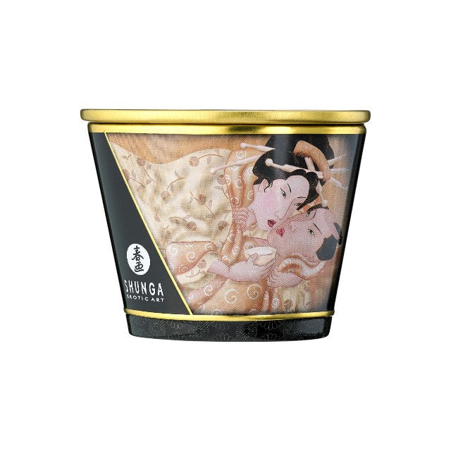 Lumânare pentru masaj SHUNGA Desire - Vanilla Fetish, cu uleiuri 100% naturale, aromă de vanilie, 170 ml