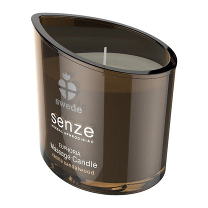 Lumânare pentru masaj SWEDE Senze Euphoria, cu aromă de lemn de santal și vanilie, 50 ml (maro)