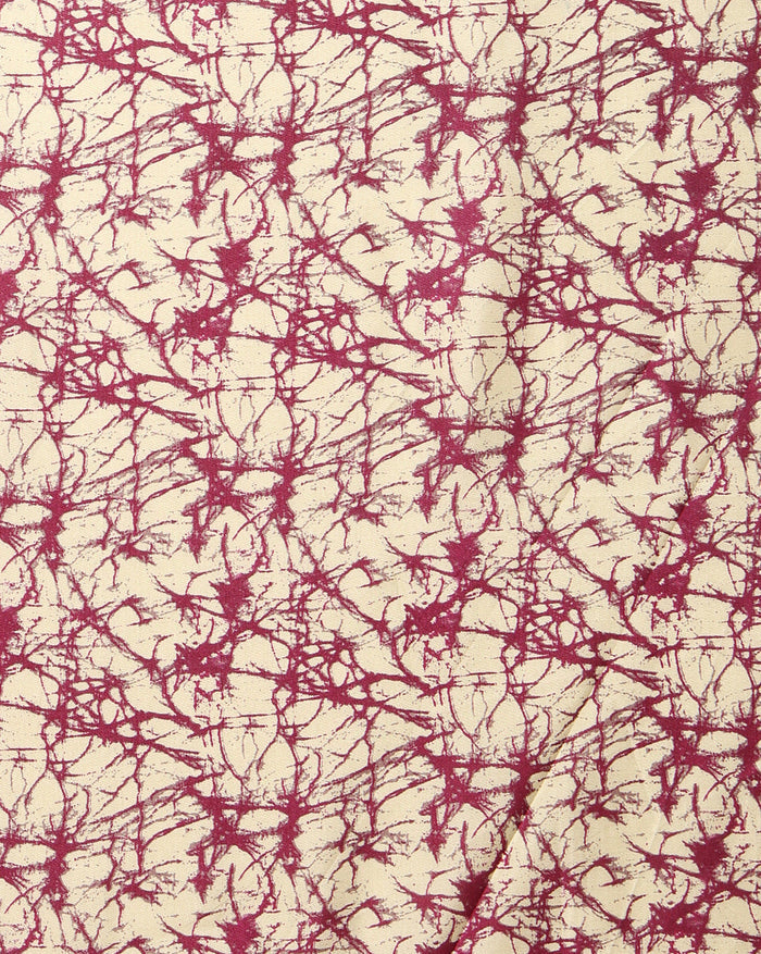 Indiehaat | Kashmiri Silk Printed Saree Magenta & Off-White