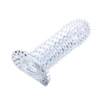 Manșon pentru penis BAILE Penis Sleeve, pentru stimulare intensă și îngroșare, lungime 14 cm, din silicon, transparent