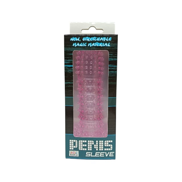 Manșon pentru penis BAILE Penis Sleeve, pentru stimulare intensă și îngroșare, lungime 14 cm, din silicon, roz