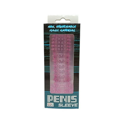 Manșon pentru penis BAILE Penis Sleeve, pentru stimulare intensă și îngroșare, lungime 14 cm, din silicon, roz