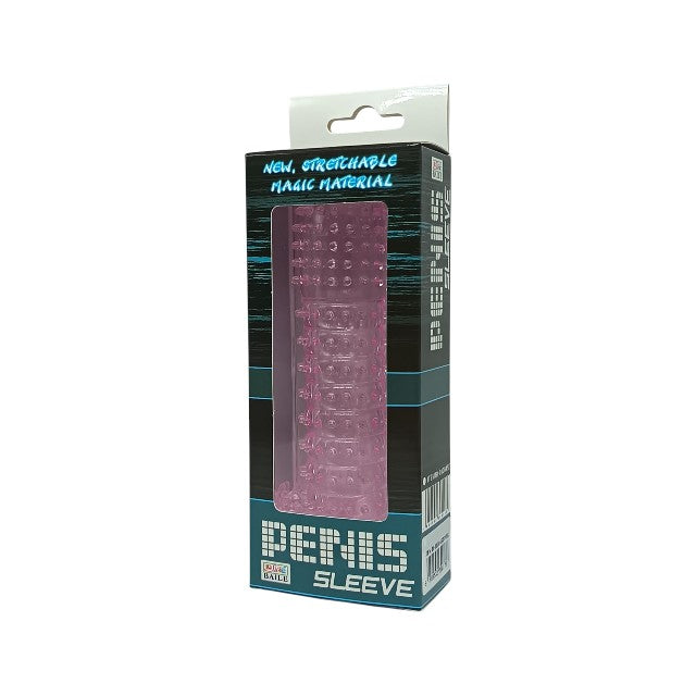 Manșon pentru penis BAILE Penis Sleeve, pentru stimulare intensă și îngroșare, lungime 14 cm, din silicon, roz