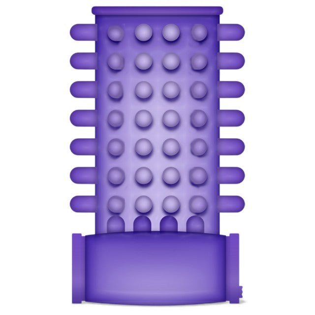 Manșon pentru penis CASUAL LOVE Ring Vibrating Sleeve, cu bullet inclus, pentru stimulare intensă și îngroșare, mov