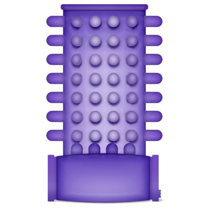 Manșon pentru penis CASUAL LOVE Ring Vibrating Sleeve, cu bullet inclus, pentru stimulare intensă și îngroșare, mov