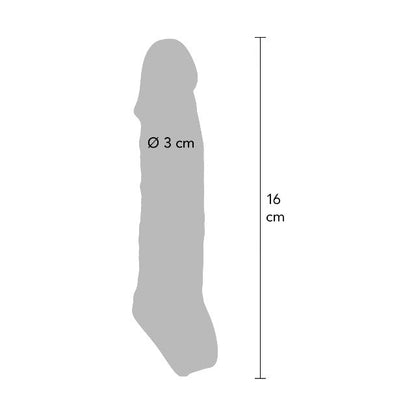 Manșon pentru penis Get Real by TOY JOY, cu inel pentru penis, lungime 16 cm, din material moale TPE, culoarea pielii
