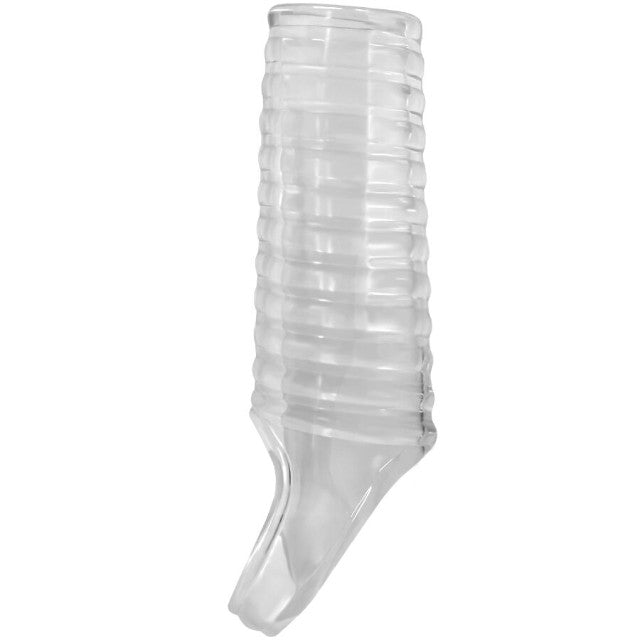 Manșon pentru penis PRETTY LOVE Hartman, cu inel pentru testicule, pentru îngroșare, stimulare și erecție, transparent