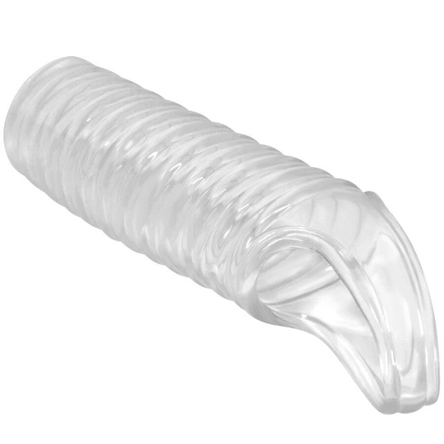 Manșon pentru penis PRETTY LOVE Hartman, cu inel pentru testicule, pentru îngroșare, stimulare și erecție, transparent