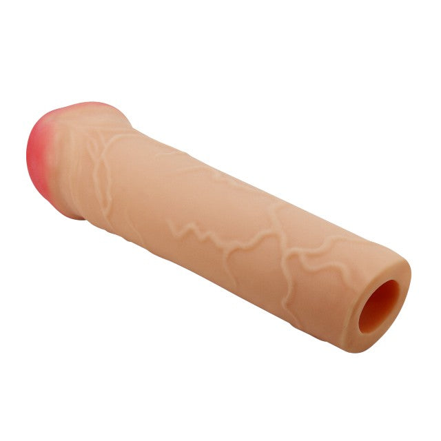 Manșon PRETTY LOVE Nile, din TPR, pentru extensia și îngroșarea penisului, +2.5 cm în lungime, culoarea pielii