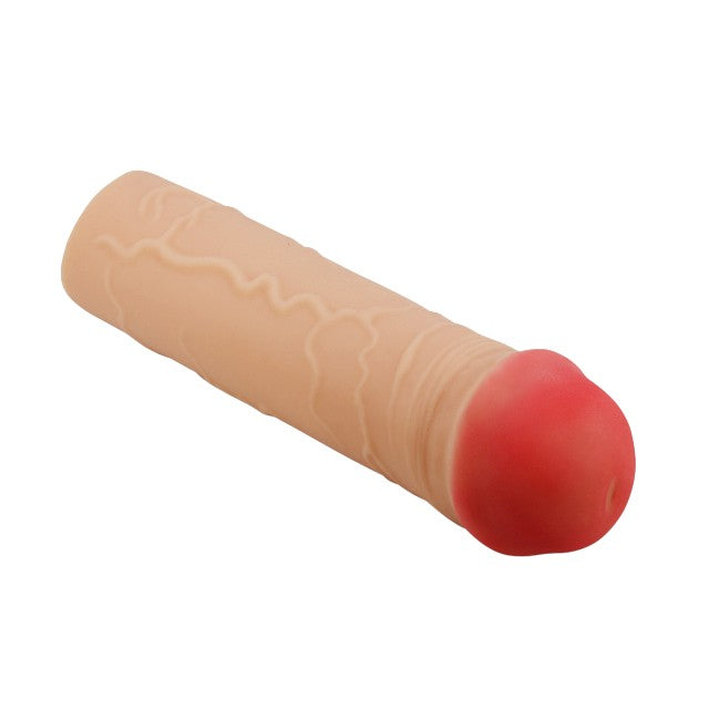 Manșon PRETTY LOVE Nile, din TPR, pentru extensia și îngroșarea penisului, +2.5 cm în lungime, culoarea pielii