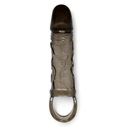Manșon realist pentru penis PRETTY LOVE Brayden, pentru extensie și îngroșare, lungime 13.5cm, negru transparent