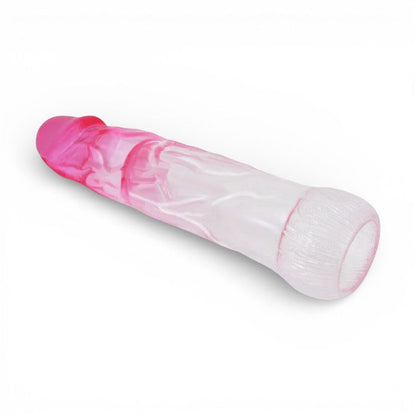 Manșon realist PRETTY LOVE Neron, pentru extensia și îngroșarea penisului, din TPR , 18 cm, culoare roz
