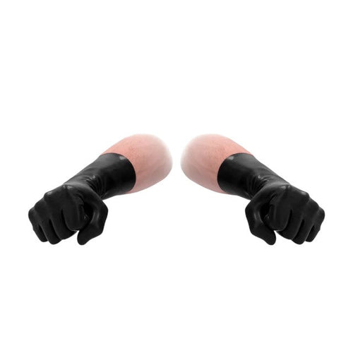 Mănuși FIST IT BY SHOTS Latex Gloves, pentru fisting, din material elastic și igienic, lungime 33.5 cm, culoarea negru