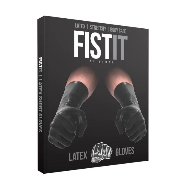 Mănuși FIST IT BY SHOTS Latex Gloves, pentru fisting, din material elastic și igienic, lungime 33.5 cm, culoarea negru
