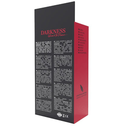 Mască DARKNESS Straight Black Soft Mask, pentru jocuri erotice în cuplu, din satin, cu bandă elastică reglabilă, negru