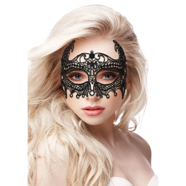 Mască OUCH! Empress Black Lace, pentru jocuri erotice, din dantelă, culoare negru, mărime universală
