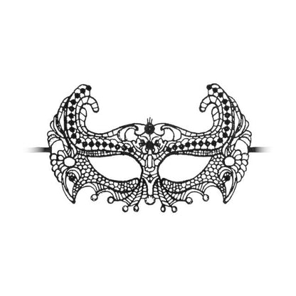 Mască OUCH! Empress Black Lace, pentru jocuri erotice, din dantelă, culoare negru, mărime universală