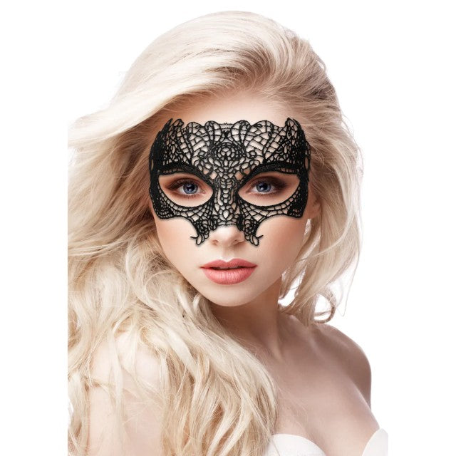 Mască OUCH! Princess Black Lace, pentru jocuri erotice, din dantelă, culoare negru, mărime universală