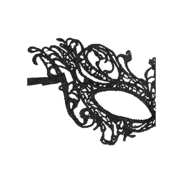 Mască OUCH! Royal Black Lace, pentru jocuri erotice, din dantelă, culoare negru, mărime universală