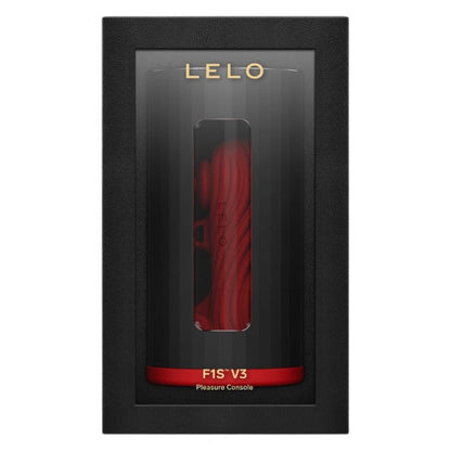 Masturbator automat LELO F1S V3 Pleasure Console, control prin aplicație, 7 funcții de vibrații sonice, negru cu roșu