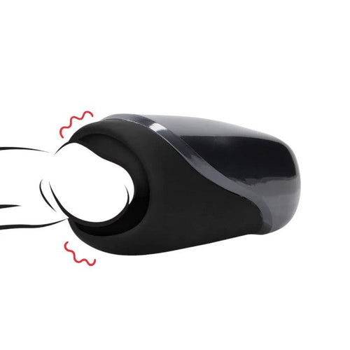 Masturbator automat LOVELINE Vibrating Masturbator, 10 funcții de vibrație, rezistent la apă, culoare negru