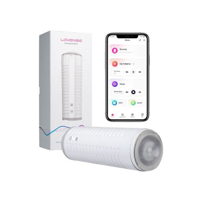 Masturbator automat LOVENSE Max 2, control prin aplicație, funcție de contracții 360º, vibrații nelimitate, silențios, alb