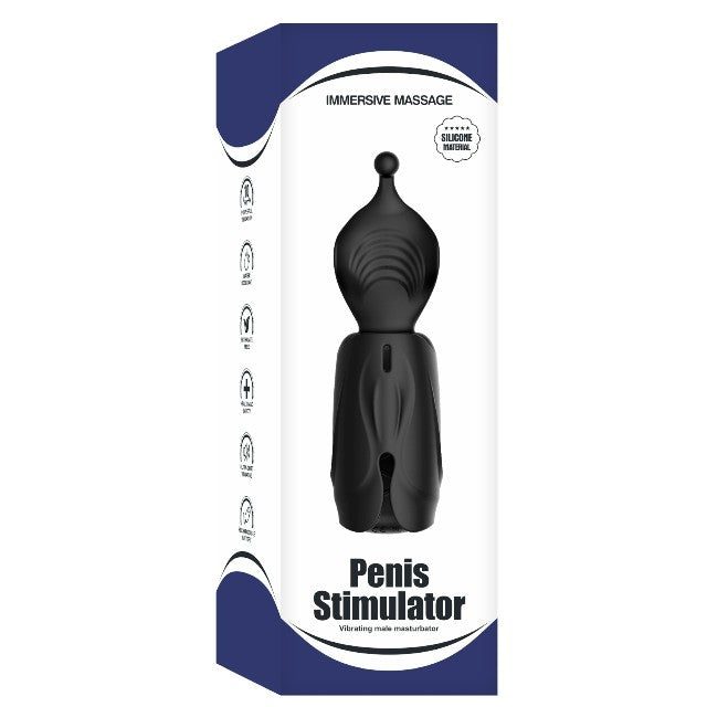 Masturbator B-SERIES Penis Stimulator, cu funcție de încălzire, 10 funcții de vibrație, rezistent la apă, negru (807665)