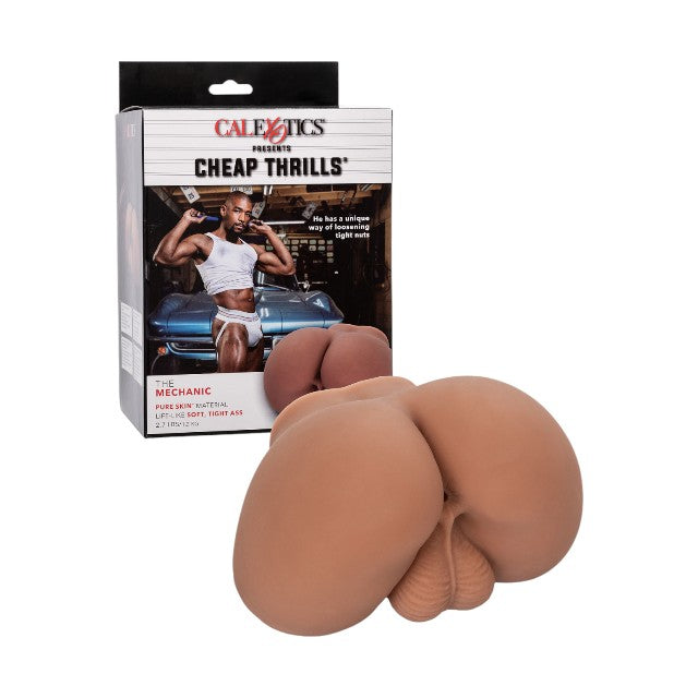 Masturbator bărbat CALEXOTICS Cheap Thrills The Mechanic, pentru simulare anală ultra-realistă, culoare maro