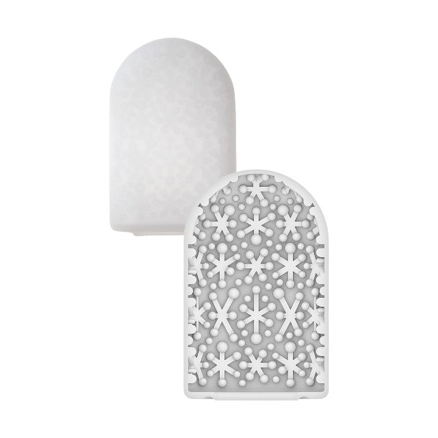 Masturbator de unică folosință TENGA Pocket Cold Spark, cu efect ușor de răcire, din TPE texturat pentru stimulare, alb