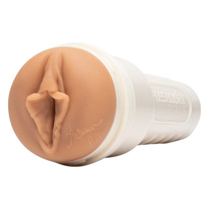 Masturbator manual FLESHLIGHT GIRLS Autumn Falls, canal texturat pentru simulare vaginală realistă, lungime 25 cm, alb