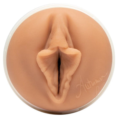 Masturbator manual FLESHLIGHT GIRLS Autumn Falls, canal texturat pentru simulare vaginală realistă, lungime 25 cm, alb