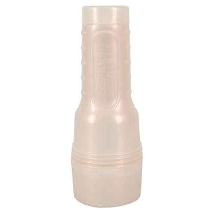 Masturbator manual FLESHLIGHT GIRLS Autumn Falls, canal texturat pentru simulare vaginală realistă, lungime 25 cm, alb