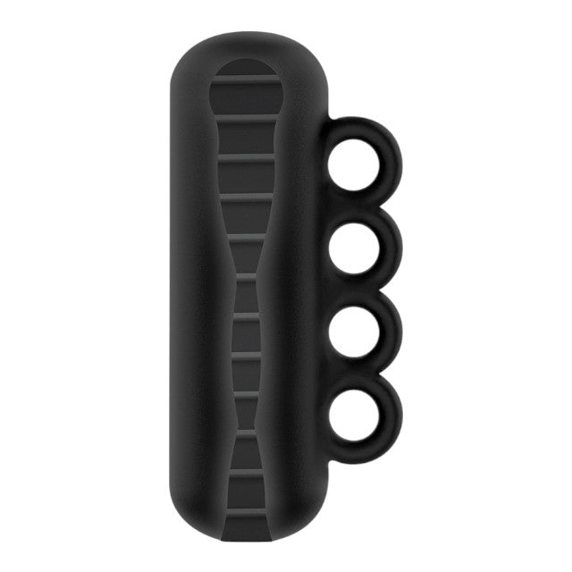 Masturbator manual JAMYJOB Tensek Lux 5, cu mâner tip rozetă, texturat pentru stimulare intensă, din TPE Ultraskyn, negru