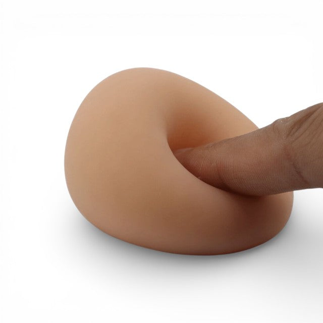 Masturbator manual PRETTY LOVE Pleasure Egg 2, interior texturizat, din TPR, culoarea pielii, în formă de ou