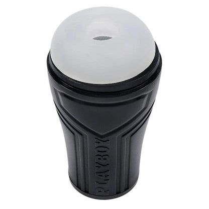 Masturbator PLAYBOY The Urge Small, din TPE texturat pentru stimulare intensă, rezistent la apă, lungime 17 cm, negru