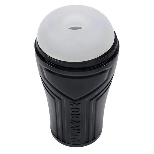 Masturbator PLAYBOY The Urge Small, din TPE texturat pentru stimulare intensă, rezistent la apă, lungime 17 cm, negru
