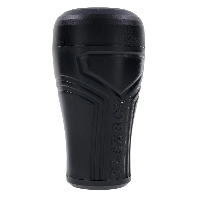 Masturbator PLAYBOY The Urge Small, din TPE texturat pentru stimulare intensă, rezistent la apă, lungime 17 cm, negru