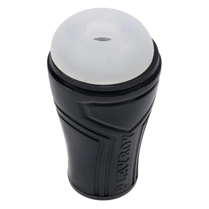 Masturbator PLAYBOY The Urge Small, din TPE texturat pentru stimulare intensă, rezistent la apă, lungime 17 cm, negru